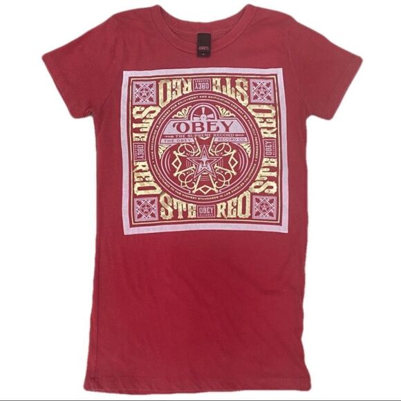 EXCLUSIVE OBEY limited edition Shepard Fairey T-Shirt - Picture 1 of 7
